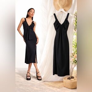 Abercrombie & Fitch XS Floral Slip Midi Dress Summer Vacation Slit Adjustable